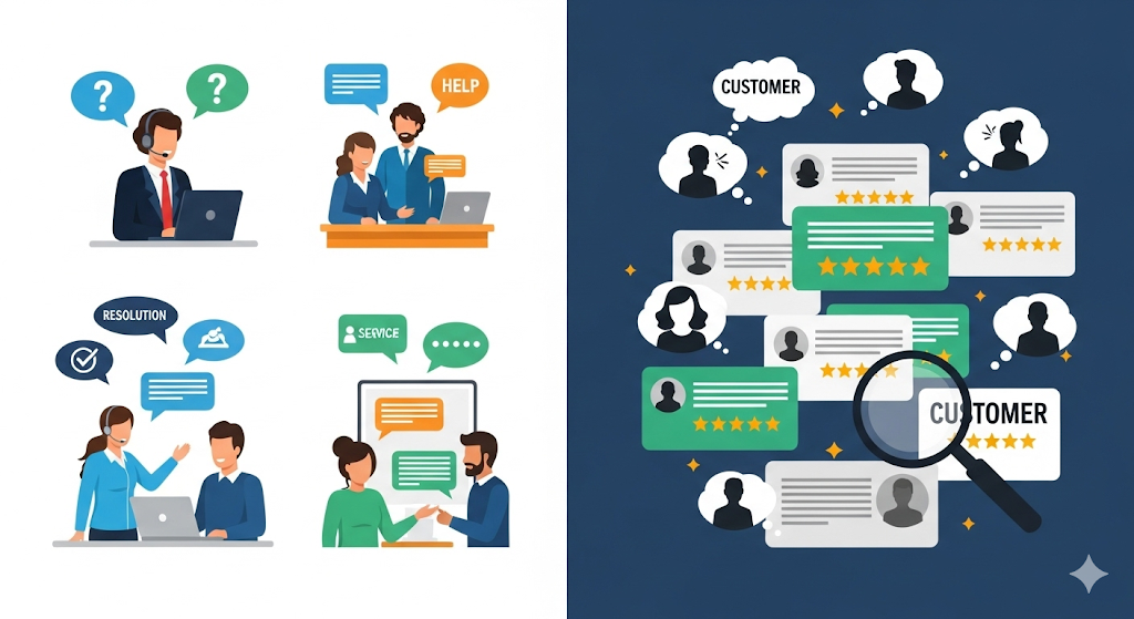 Look at Customer Service and Reviews